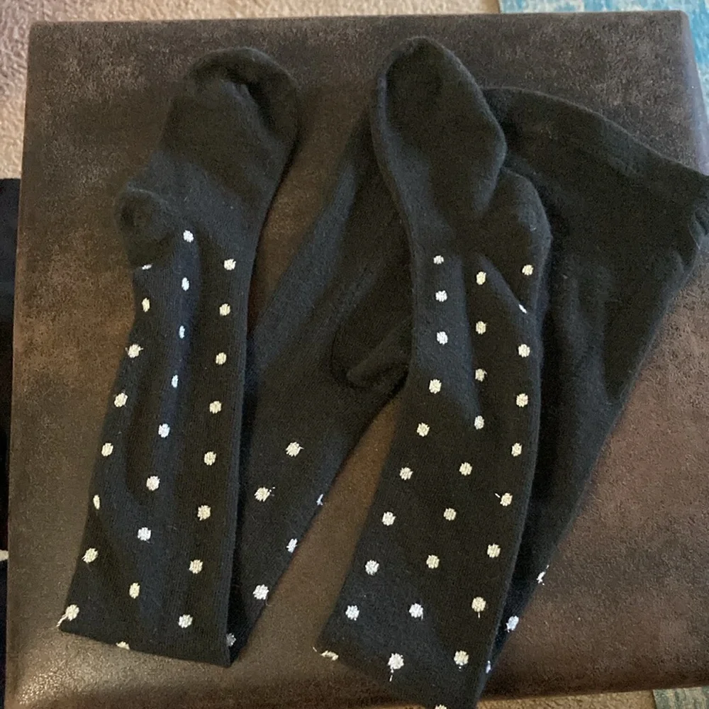 Sparkli polkadotted black sweater tights size 2t/3t